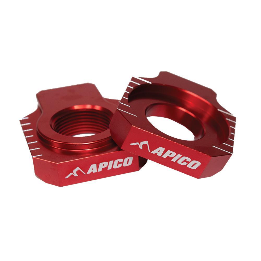 Apico Red Rab-22 - Rear Axle Blocks For Ktm Sx/Sxf 125-450 2023, Husqvarna Tc/Fc 125-450 2023, Gas Gas Mc 250/450F Factory Edition 2023