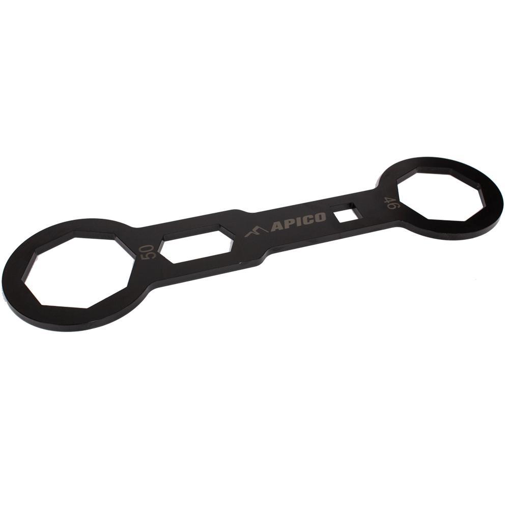Apico Black Fork Wrench 46Mm-50Mm - Fork Cap Removal Tool Showa 46Mm & 50Mm