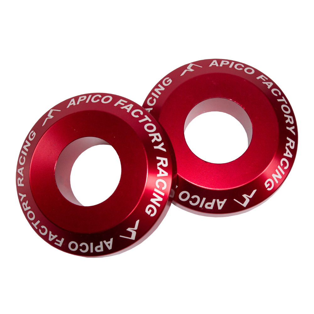 WSR GAS 3 RD PRO - Apico Rear Pro Wheel Spacers For Gas Gas MC/MC-F 125-450 2021-2023, EX-F250-450 2021-2023 Red