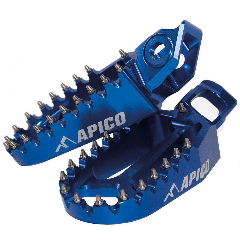 Apico Blue Fpx Ktm 23 - Xtreme Foot Pegs For Ktm Sx/Sxf 125-450 2023-2025, Husqvarna Tc/Fc125-450 2023-2025, Gas Gas Mc 250/450F Factory Edition 2023-2025