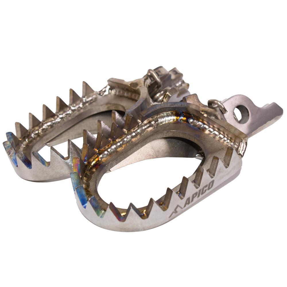 Apico Titanium Fptiod Cr/Crf - Open Design Foot Pegs For Honda Cr 125/250 2002-2007, Crf150r 2007-2025, Crf250r/Crf250x/Crf250rx 2004-2025, Crf450r/Crf450x/Crf450rx 2002-2025
