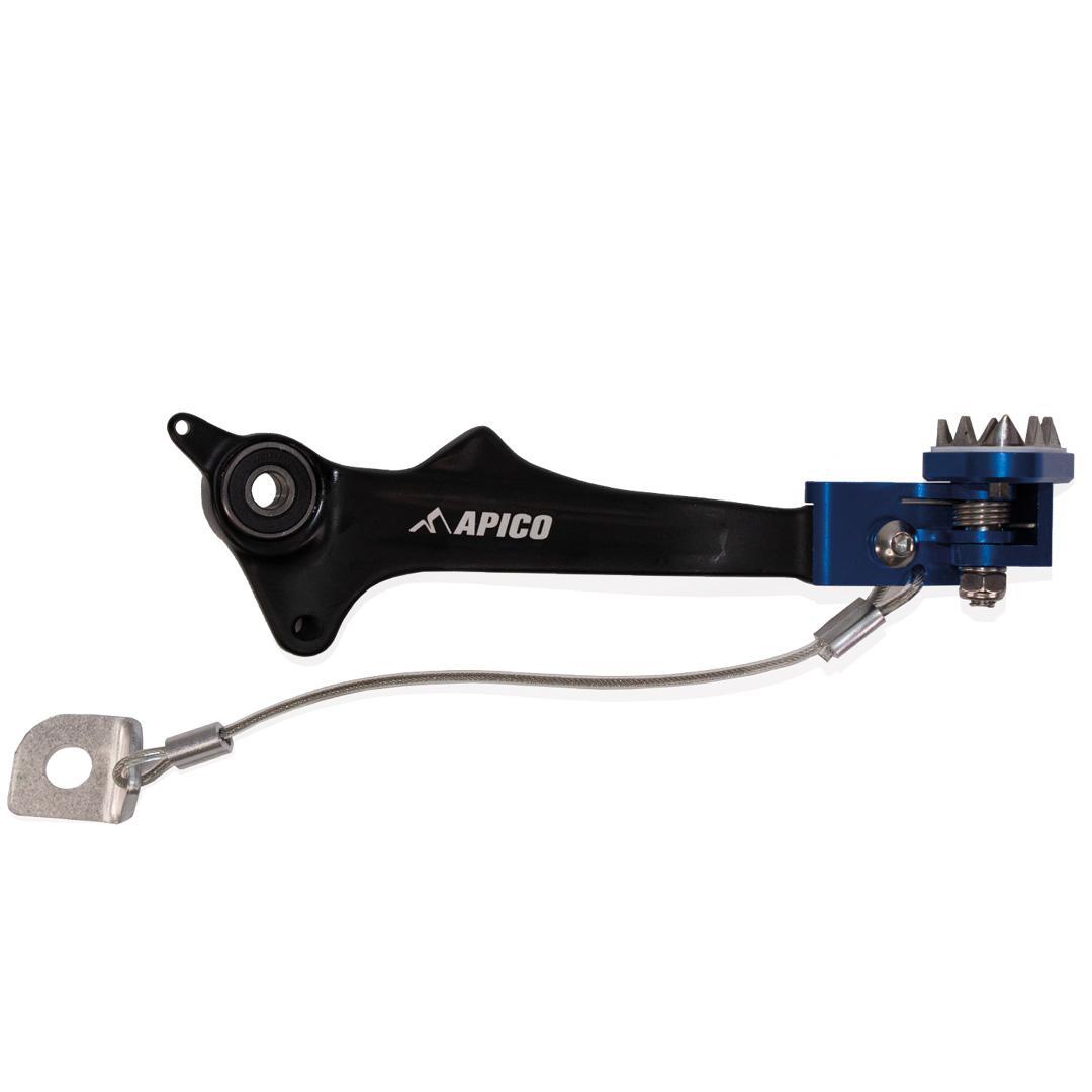 BPF508 BLACK/BLUE - Apico Brake Pedal For KTM 690 Enduro 2020-2022, Husqvarna 701 Enduro 2020-2022 Black/Blue