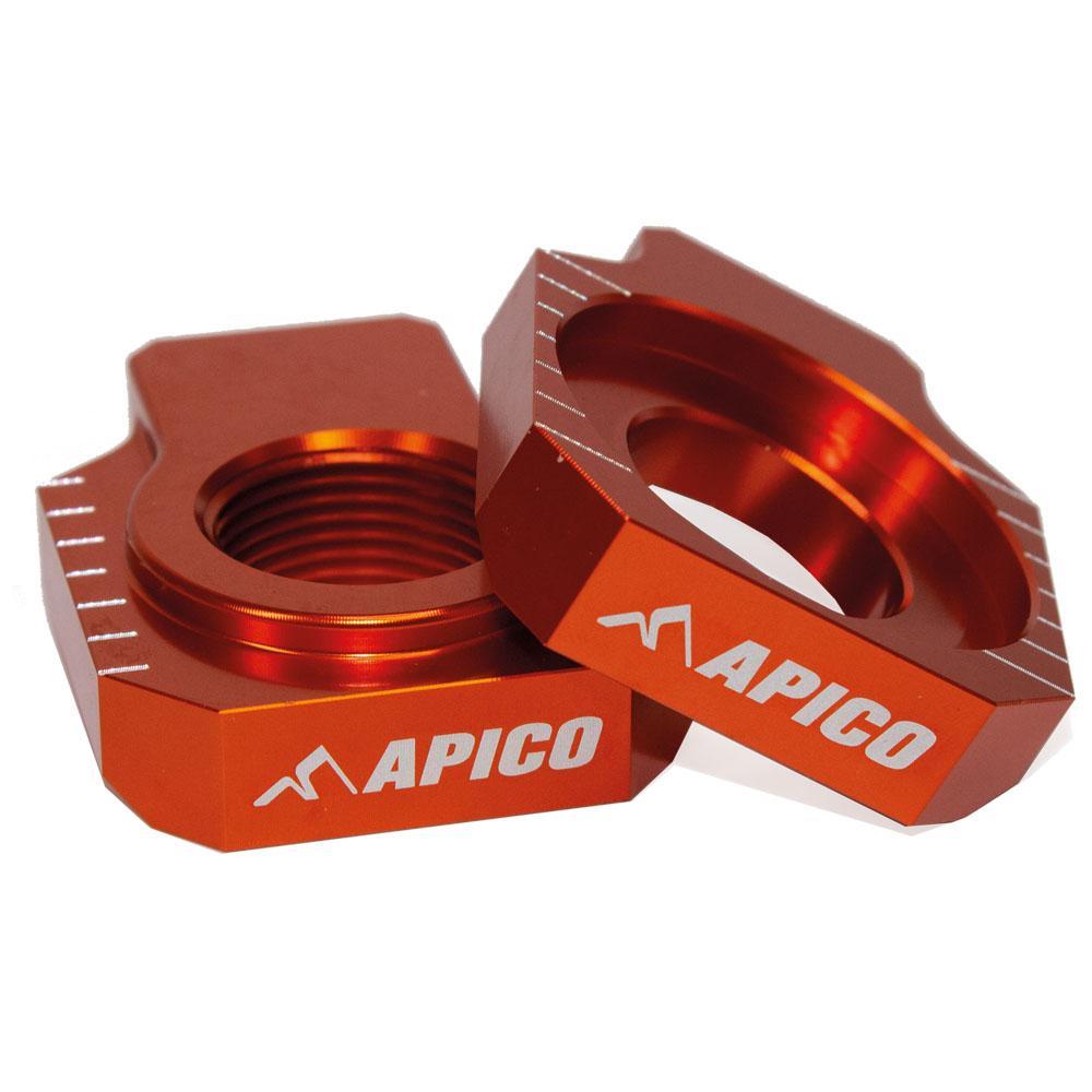 Apico Orange Rab-22 Ora - Rear Axle Blocks For Ktm Sx/Sxf 125-450 2023, Husqvarna Tc/Fc 125-450 2023, Gas Gas Mc 250/450F Factory Edition 2023