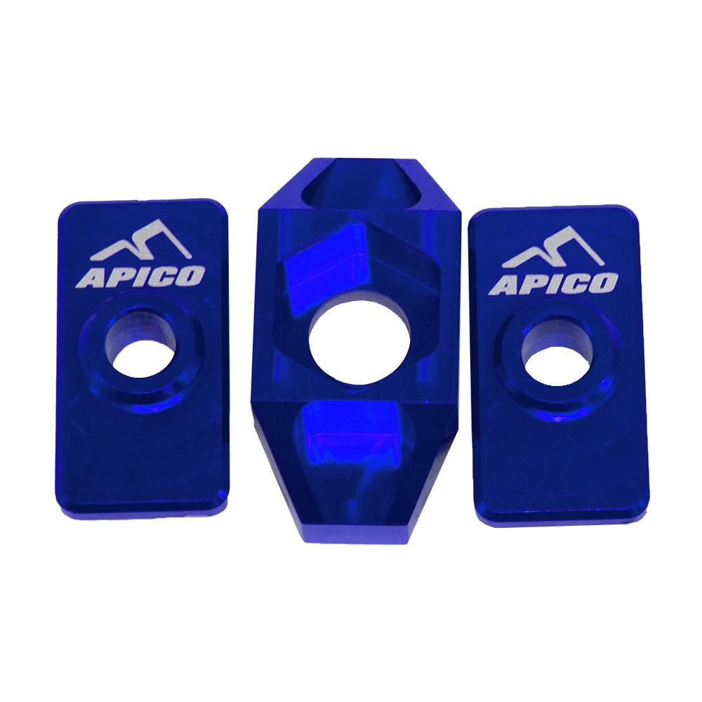 Apico Blue Rab-14 - Rear Axle Blocks For Ktm Sx50 2009-2019, Husqvarna Tc50 2017-2019