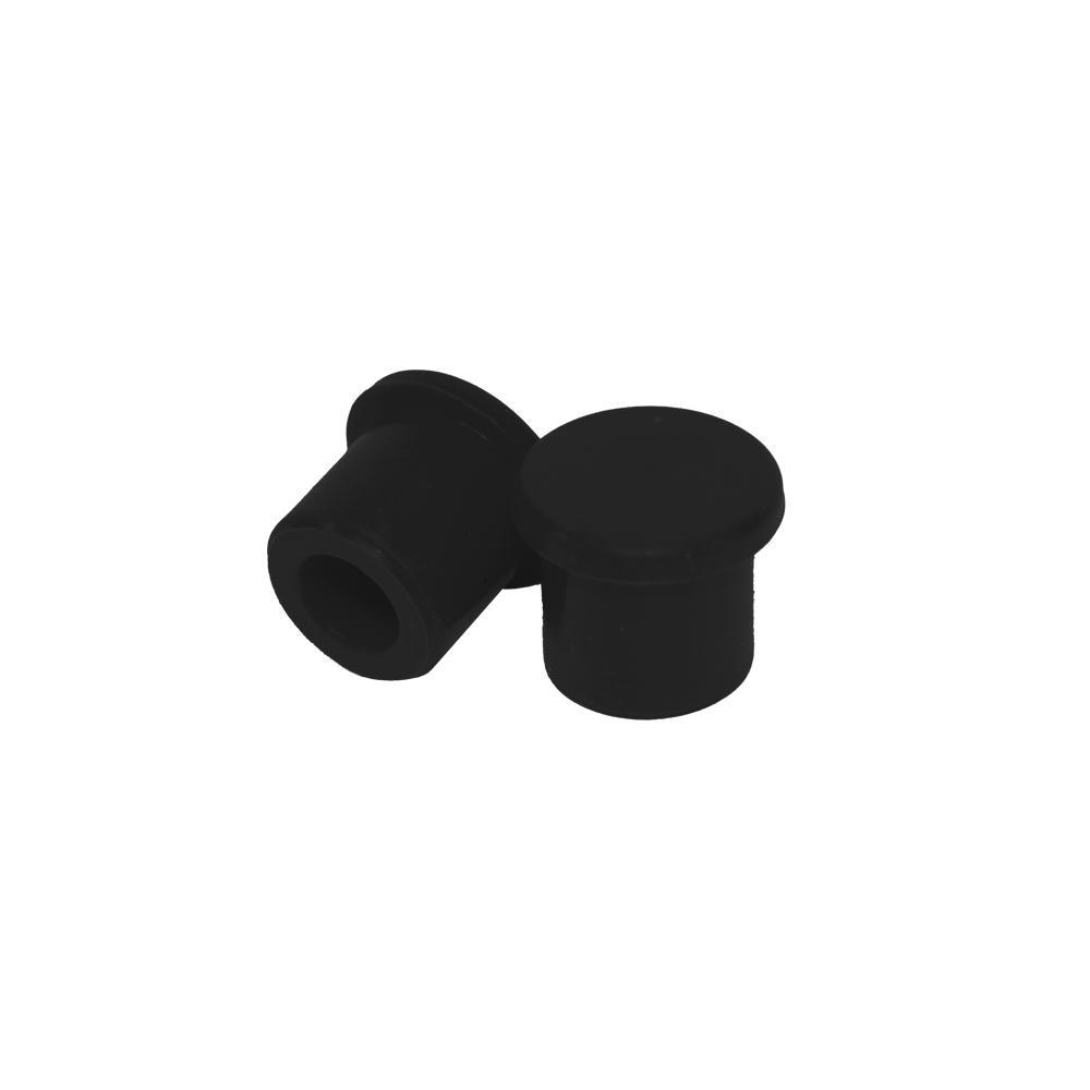 AT VC BK - Apico Silicone Push On Trials Valve Caps - Set Of 2 Black