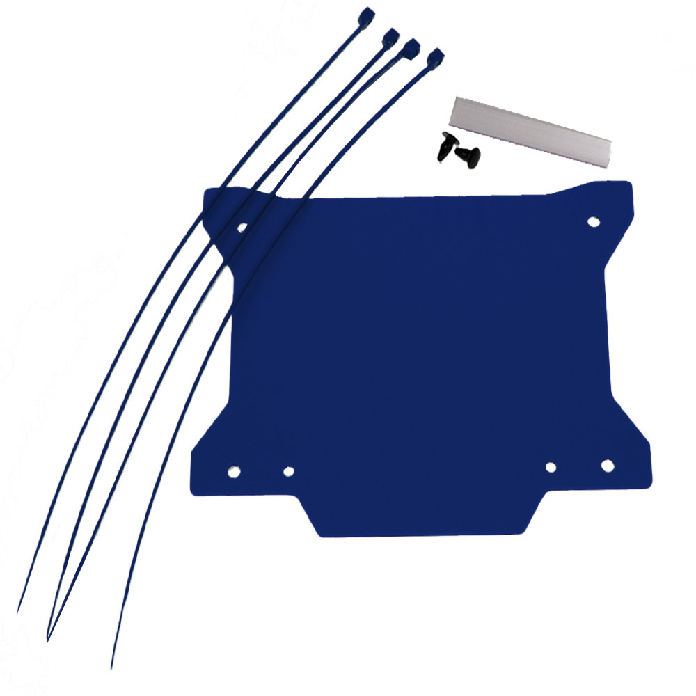 Apico Blue Tbnoplate 19 Bu - Front Number Board Plastic With Window New X Shape