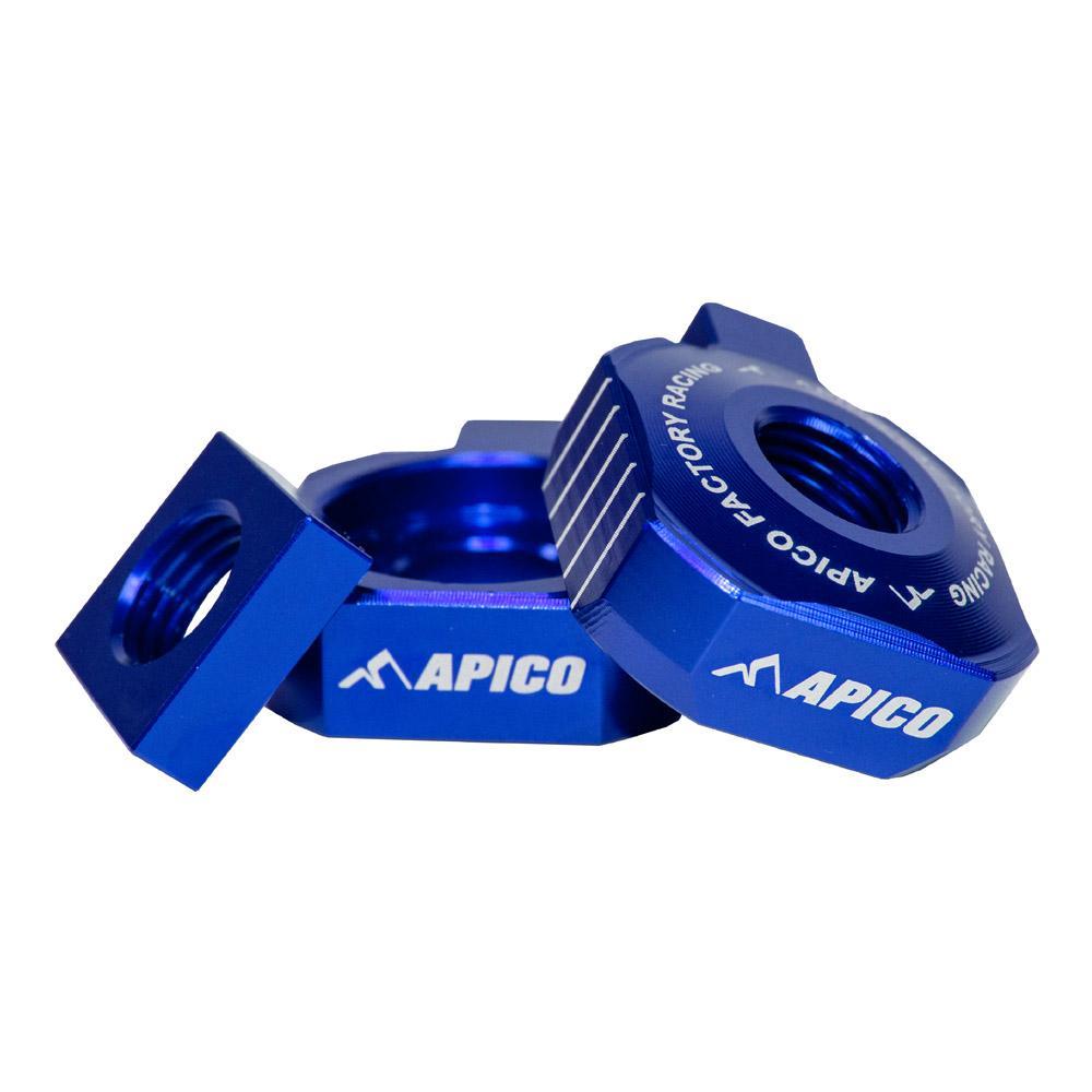 Apico Blue Rab-15 - Rear Axle Blocks For Ktm Sx65 2016-2024, Husqvarna Tc65 2017-2024, Gas Gas Mc65 2021-2024