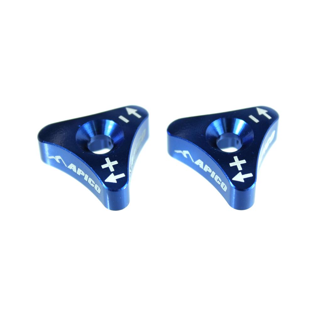 Apico Blue Fork Adjuster Ktm Bu - Fork Adjuster Set For Ktm/Husqvarna/Sherco/Gas Gas Wp Forks 2006-2023