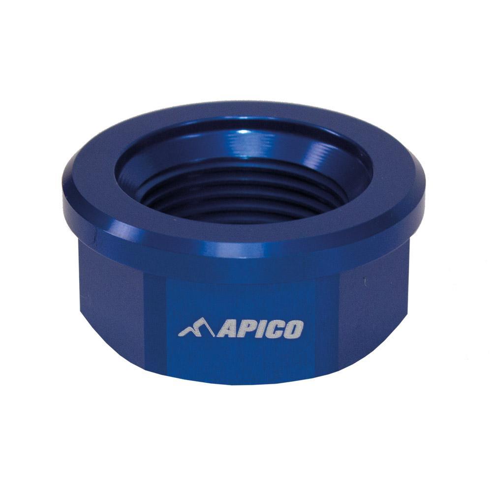 AXNUT R3 BU - Apico Axle Nut Rear M22 X 1.5 For KTM SX/SXF 125-450 & Husqvarna TC/FC125-450 & Gas Gas MC 250/450F Factory Edition 2023-2025 Blue