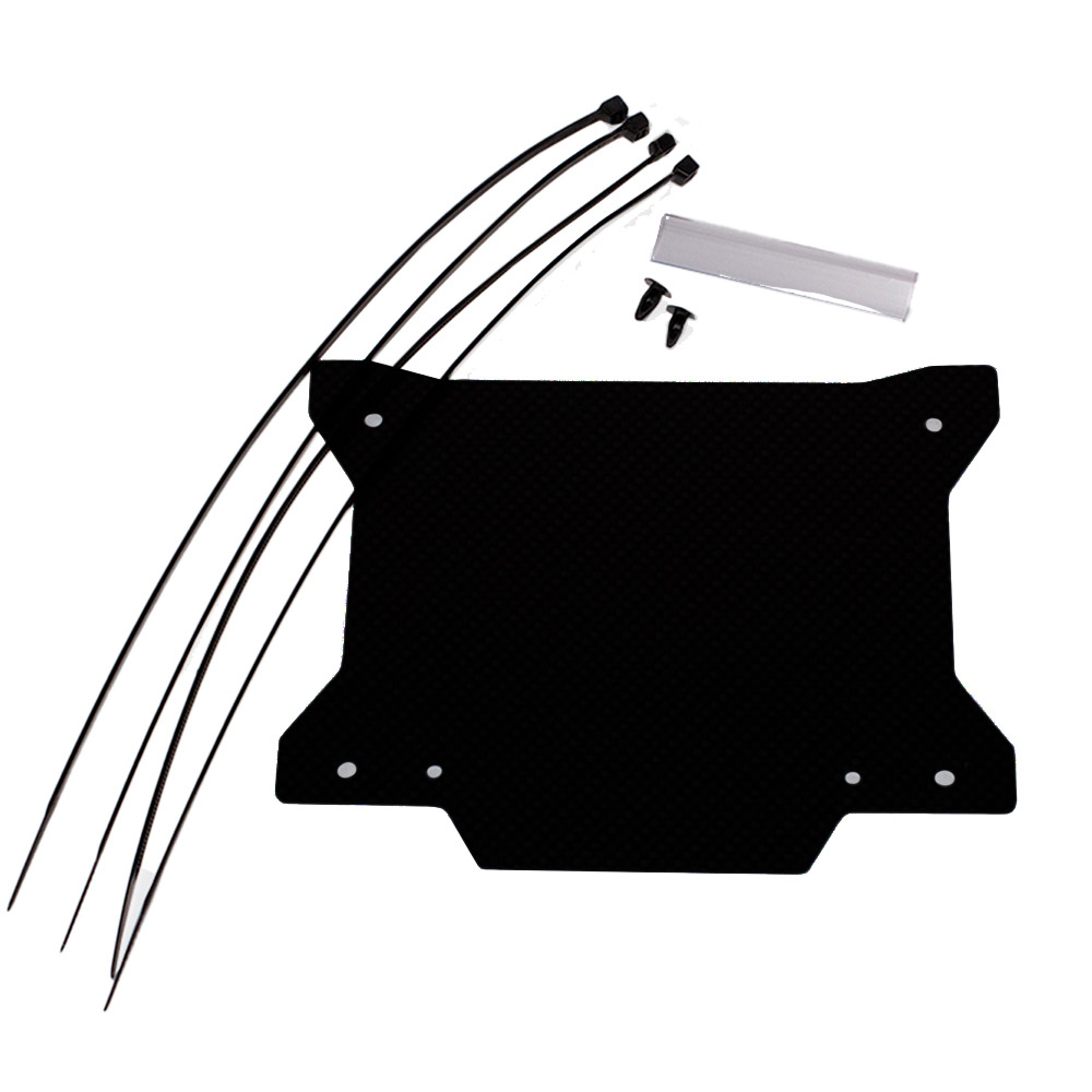 Apico Black Tbnoplate 19 Bk - Front Number Board Plastic With Window New X Shape