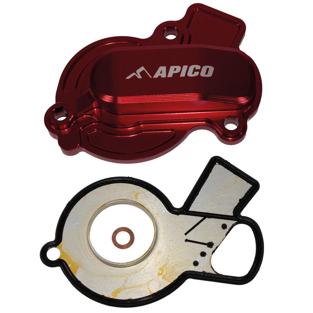 WPC KTM 3 RD - Apico Water Pump Cover For KTM SXF450 & Husqvarna FC 450 2016-2025, EXC-F/FE 450-501 2017-2025, Gas Gas MC-F/EX-F 450 2021-2025 Red