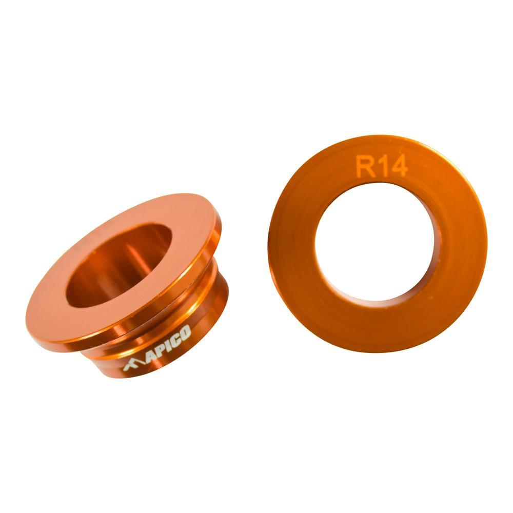 Apico Orange Wsr Ktm 2 Or - Rear Wheel Spacers For Ktm Sx/Sxf 125-450 2013-2022