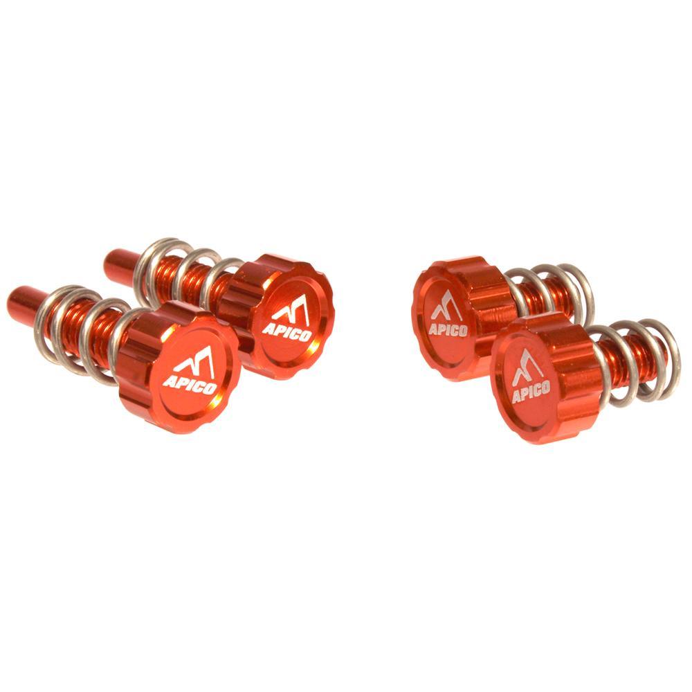 Apico Orange At Lever Adj Set 2 Or - Brake & Clutch Master Cylinder Adjuster Set 2 Ajp & Braktec For Montesa