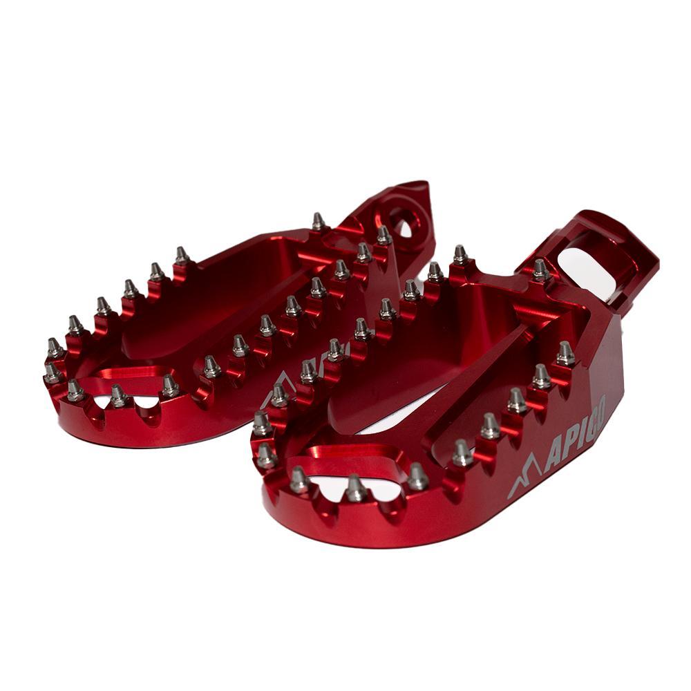 Apico Red Fpx Ktm 23 - Xtreme Foot Pegs For Ktm Sx/Sxf 125-450 2023-2025, Husqvarna Tc/Fc125-450 2023-2025, Gas Gas Mc 250/450F Factory Edition 2023-2025