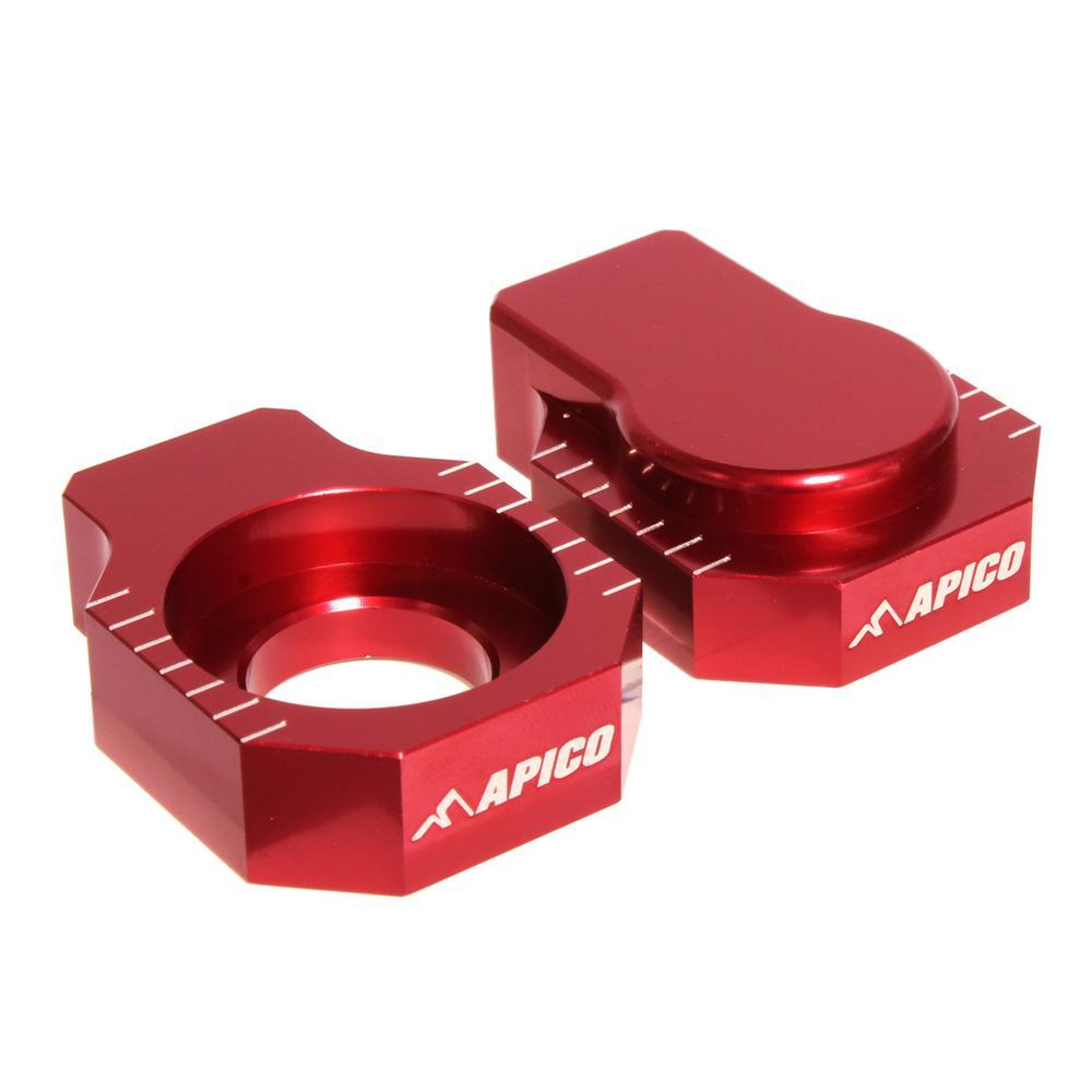 RAB-19 RED - Apico Rear Axle Blocks For Gas Gas EC/XC 200/300 2018-2020 Red
