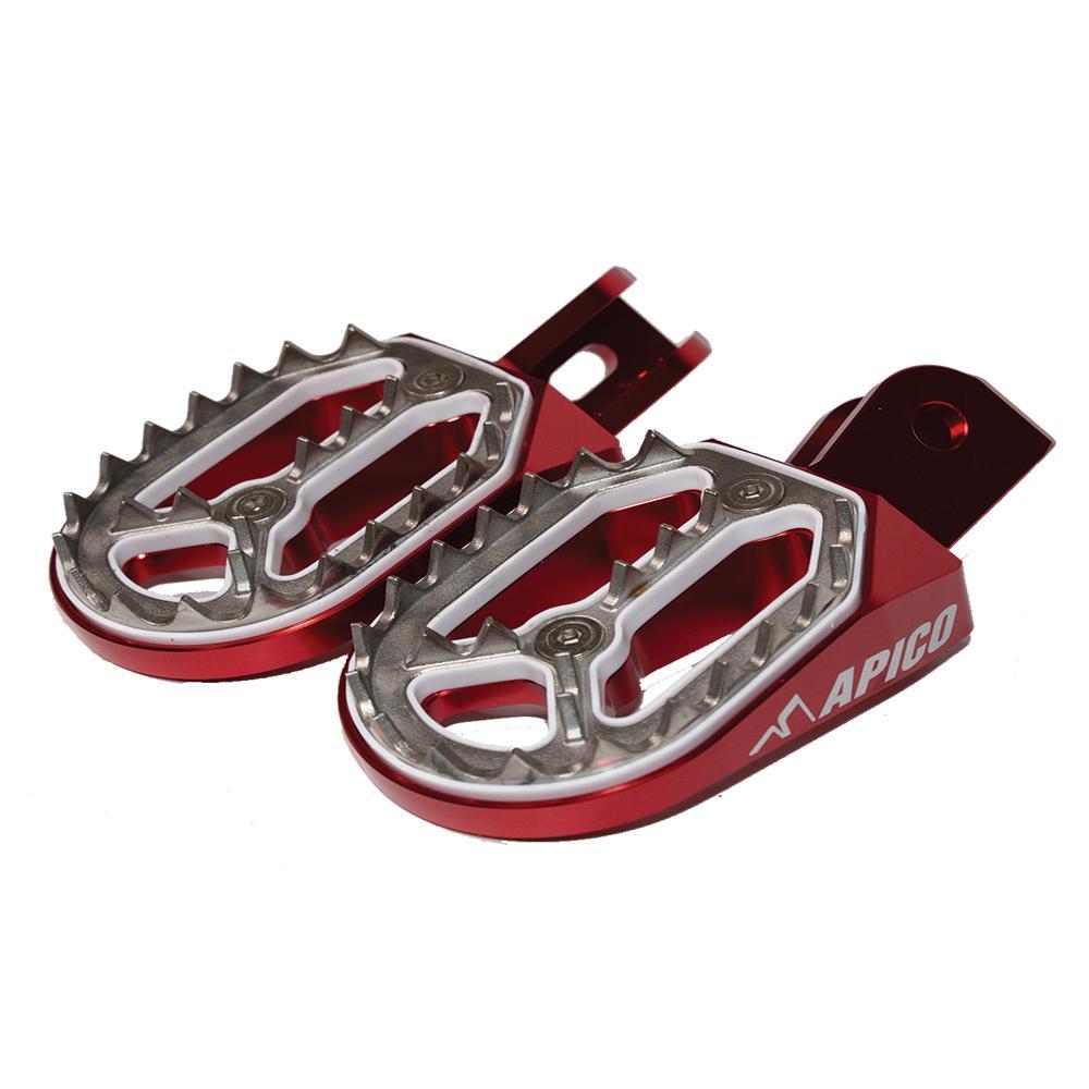 FPP PRO CRF230F RD - Apico Pro Bite Foot Pegs For Honda CRF230F 2003-2019 Electric Red