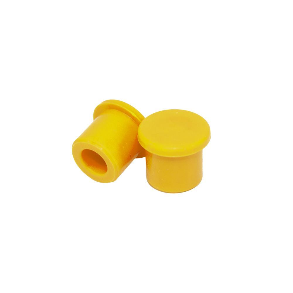 AT VC YW - Apico Silicone Push On Trials Valve Caps - Set Of 2 Yellow
