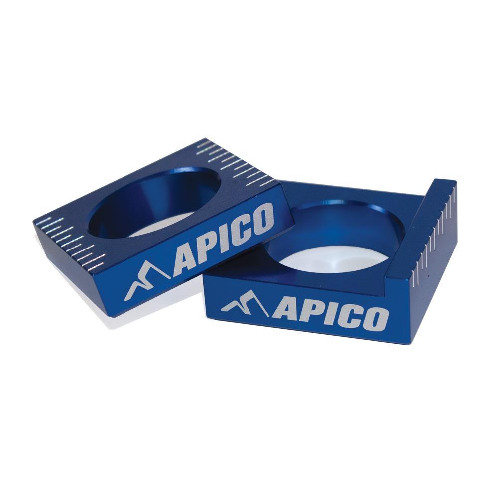 Apico Blue Rab-08 - Rear Axle Blocks For Yamaha Yzf 250/450 2014-2025
