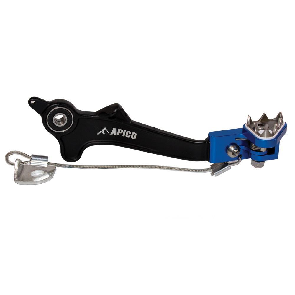 BPF507 BLACK/BLUE - Apico Brake Pedal For KTM 690 Enduro 2011-2019, Husqvarna 701 Enduro 2016-2019 Black/Blue