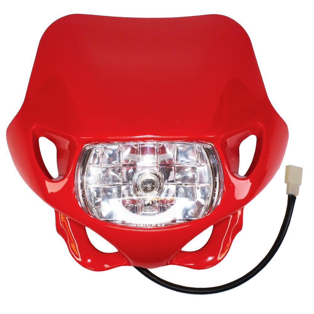 Apico Red Hl Mx Rd - Universal Enduro Headlight Unit With Hi/Low Beam