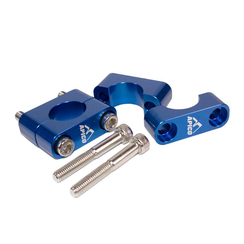 Apico Blue Hbtfatbar M/Kit Bu - Trials Handlebar Mounting Kit For Oversized Bars 28.6Mm