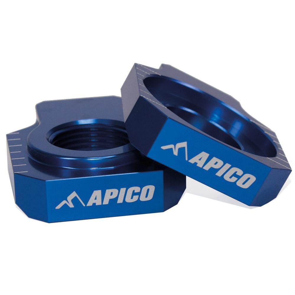 Apico Blue Rab-22 - Rear Axle Blocks For Ktm Sx/Sxf 125-450 2023, Husqvarna Tc/Fc 125-450 2023, Gas Gas Mc 250/450F Factory Edition 2023