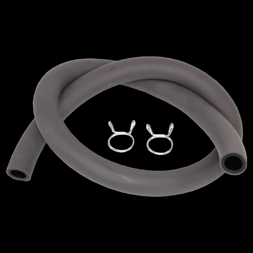 Apico Grey Fuel Pipe 8X13mm 0.5M - Fuel Pipe 8Mm X 13Mm Dual Layer Oem Style Fuel Pipe 0.5 Meter With Clips