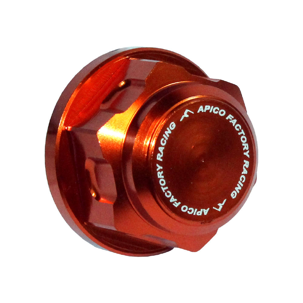 AXNUT R1 OR - Apico Axle Nut Rear M20 X 1.5 For KTM/Husqvarna SX/SXF 125-450 1998-2012, EXC/EXC-F/TE/FE 1998-2023, TC85 2014-2023 Orange