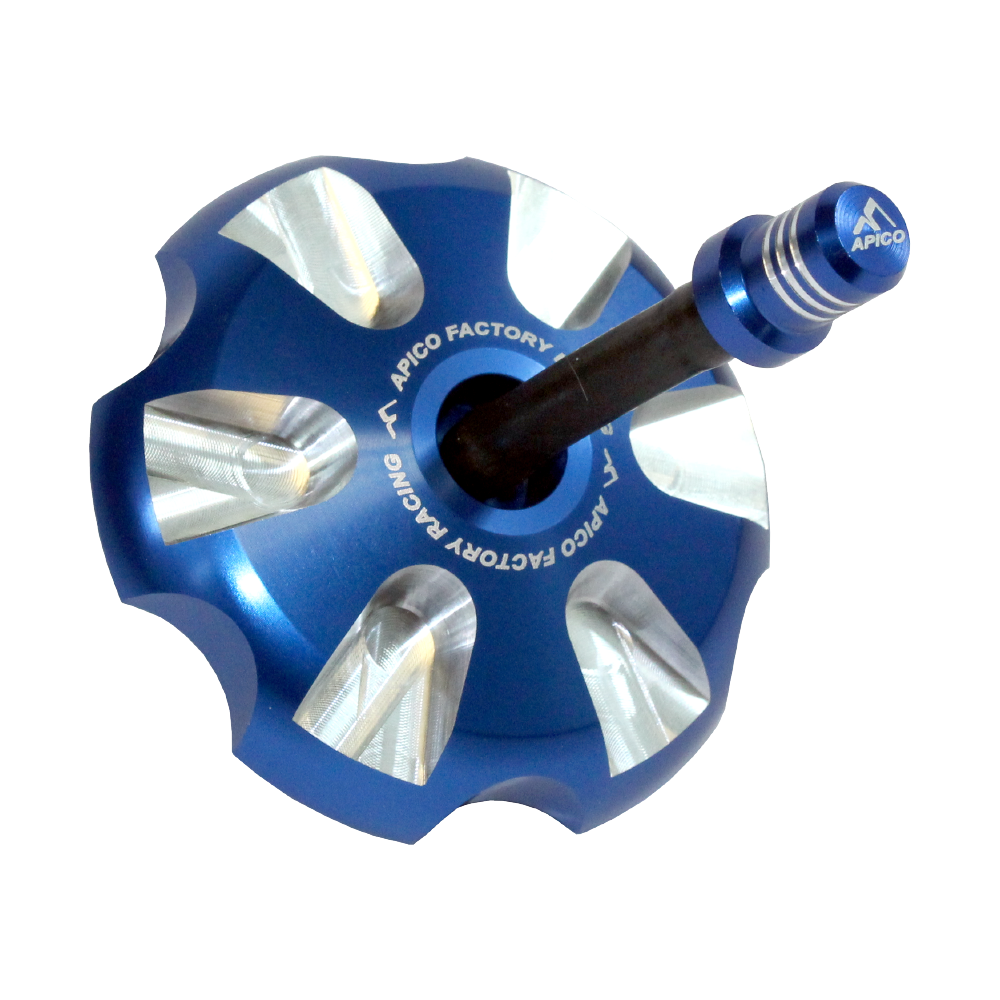 Apico Blue Fuelcap Sher 1 Bu - Alloy Fuel Cap For Sherco Se-R 125/250/300 2014-2023, Se-F 250-510 2008-2023