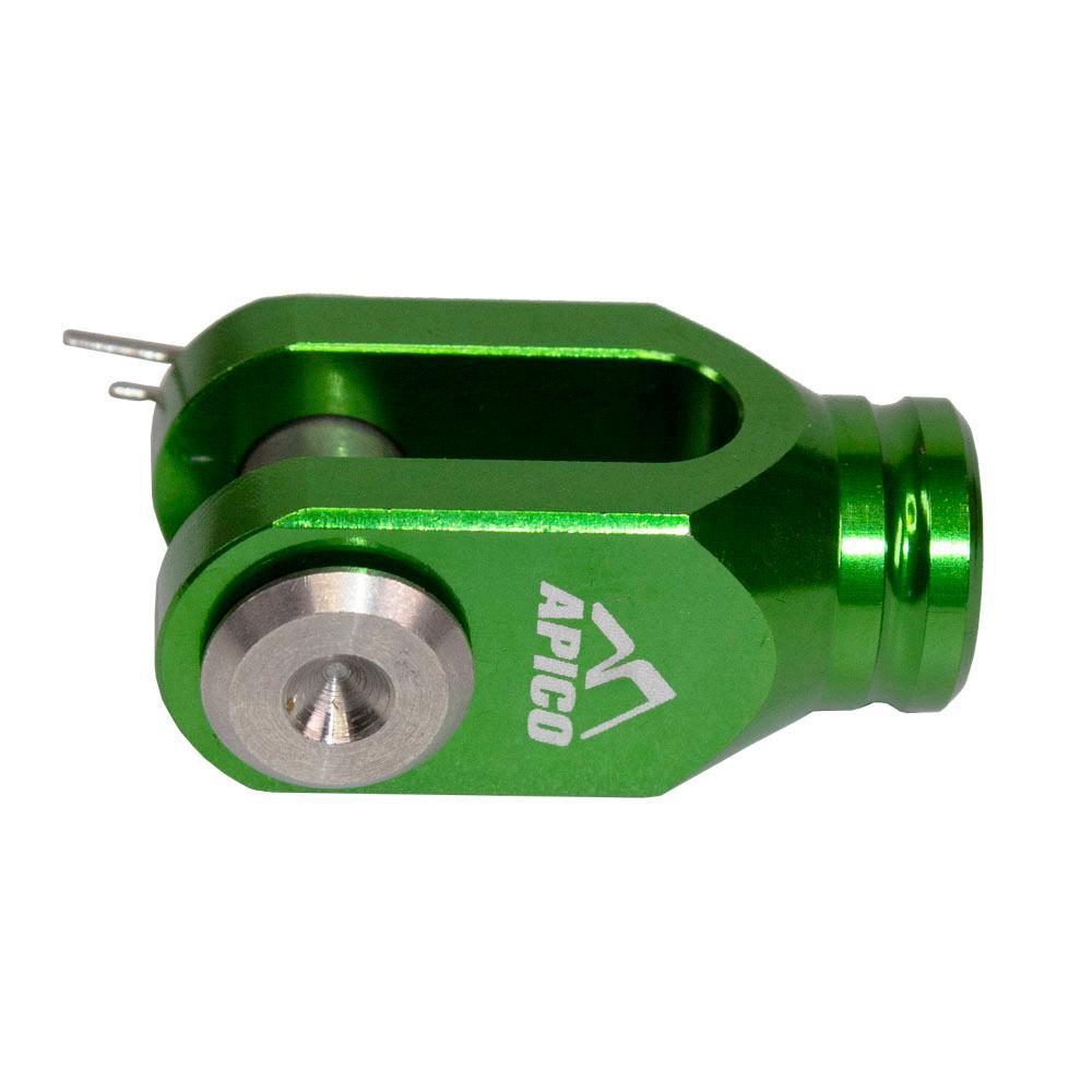 RBC-06 GREEN - Apico Rear Brake Clevis For Kawasaki KX 80/85 1998-2023, KX125 2003-2008, KX250 2003-2004, Suzuki RM 80/85 1998-2023, RM 125/250 2001-2008 Green