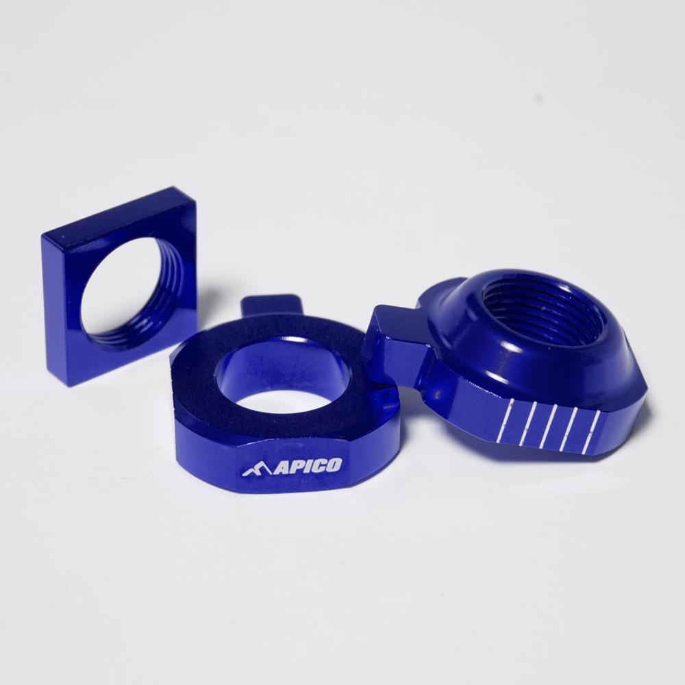 Apico Blue Rab-13 - Rear Axle Blocks For Ktm Sx85 & Freeride 2015-2023, Husqvarna Tc85 2015-2023, Gas Gas Mc85 2021-2023