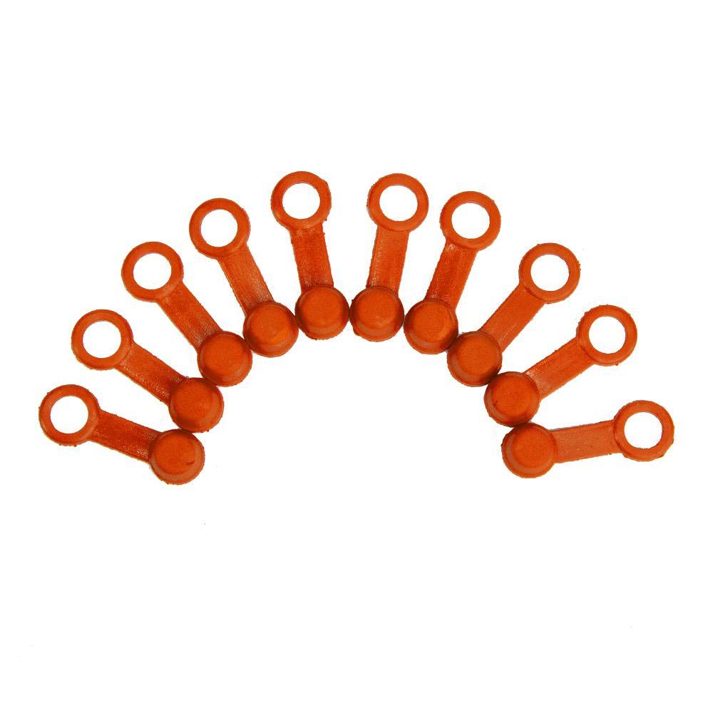 BRAKE BLEED CAP OR - Apico Brake & Clutch Bleed Valve Rubber Caps - Pack Of 10 Orange