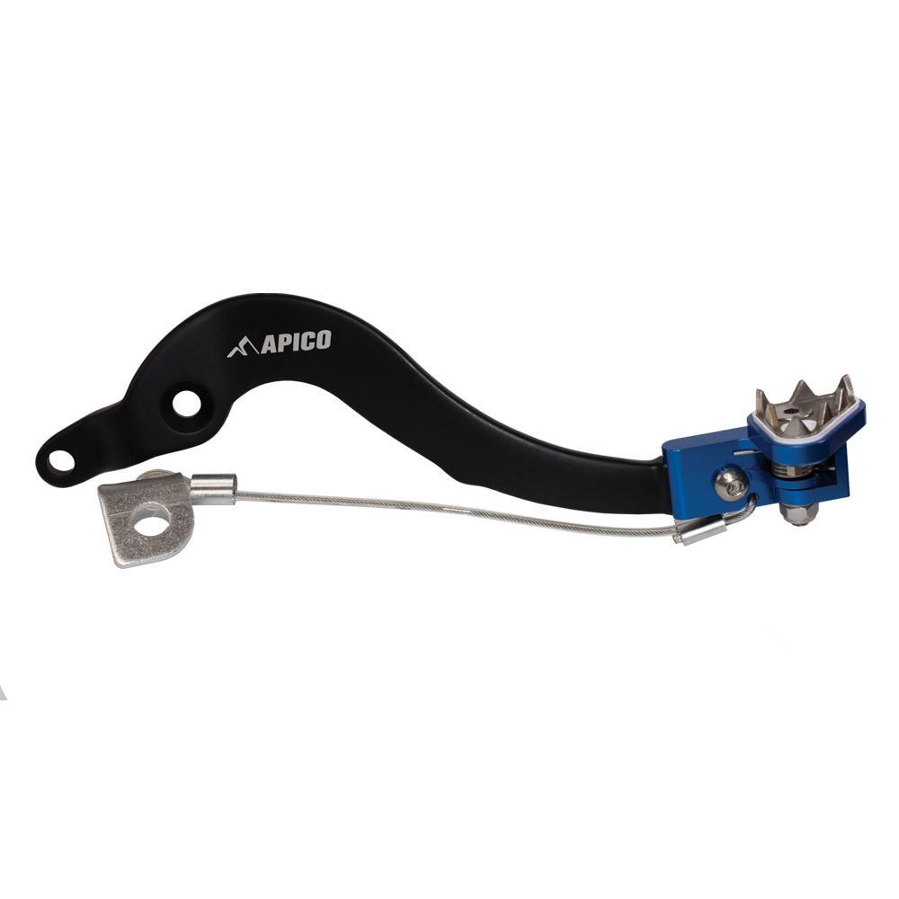 BPF800 BLACK/BLUE - Apico Forged Brake Pedal For TM MX/EN 125/250/300 2008-2021, MX/EN 250/300FI 2015-2021 Black/blue