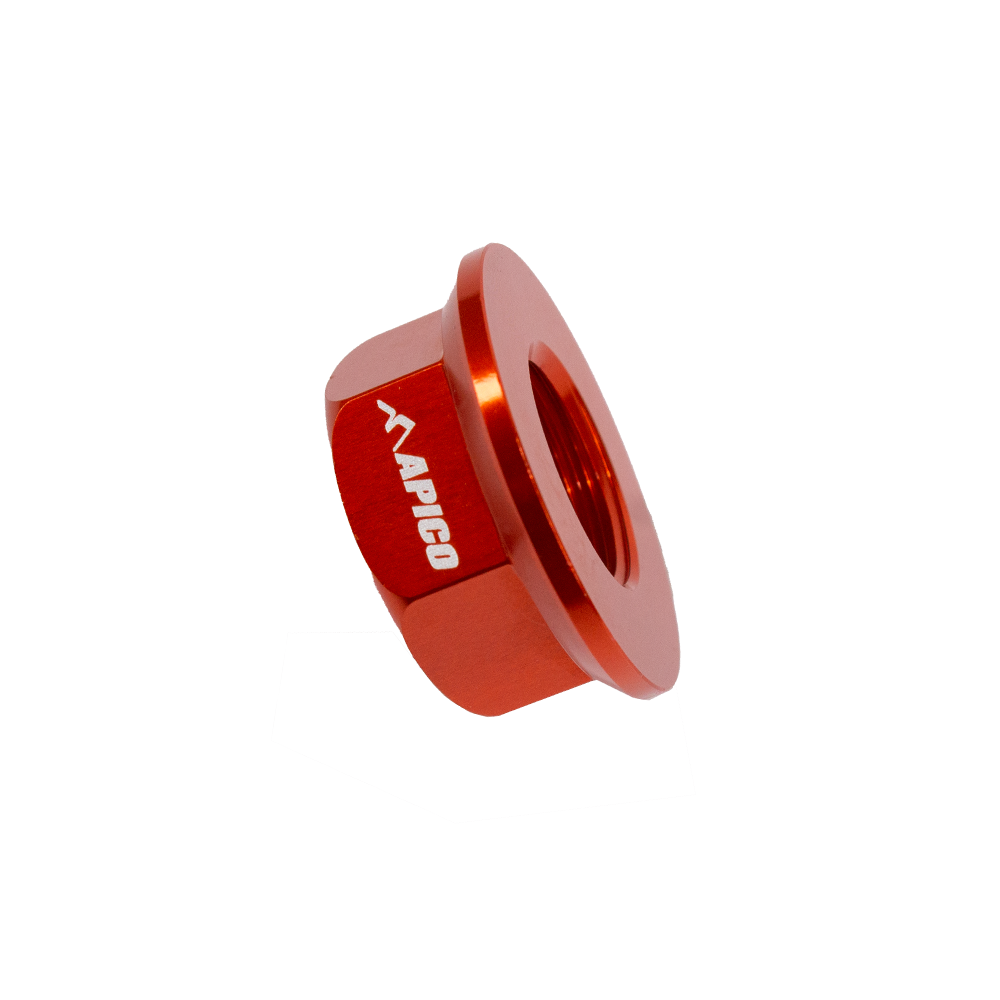 AT AXLENUT 1 OR - Apico Rear Wheel Axle Nut For Montesa 4RT, 315R, 300 RR, 301RR, 4-Ride 1997-2022 Orange