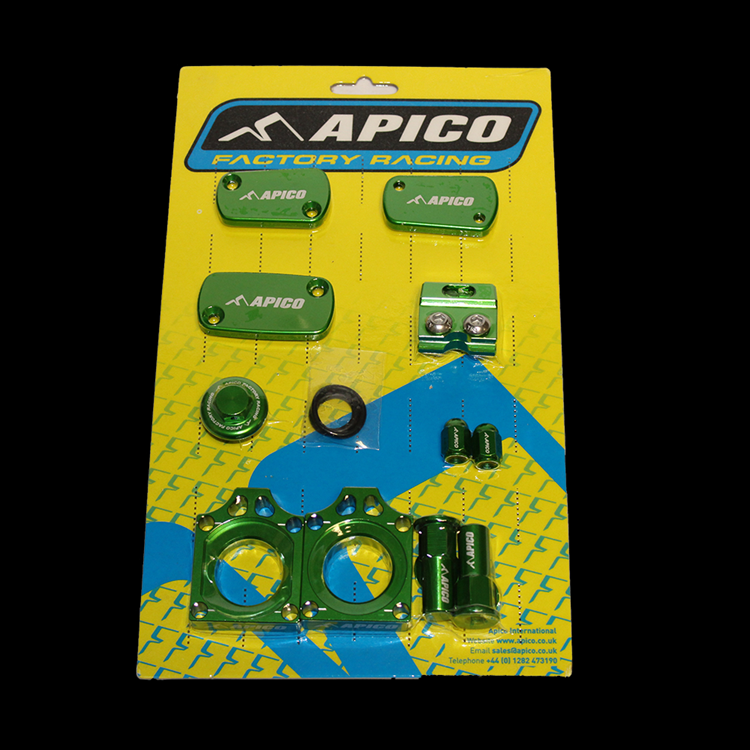 Apico Green Abp Kawasaki 2 Gn - Factory Bling Pack For Kawasaki Kxf250 2021-2023, Kxf450 2019-2023, Kx 250/450Xc 2021-2023