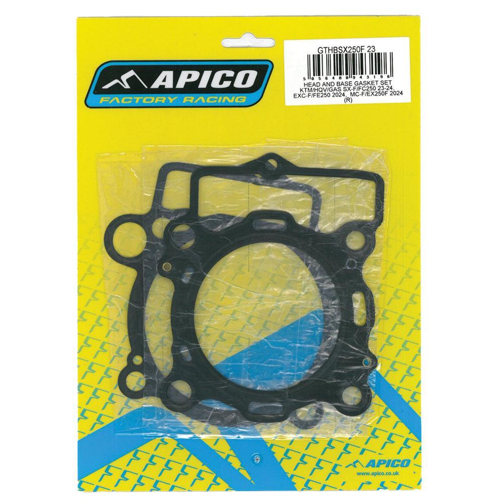 Apico Gthbsx250f 23 - Head & Base Gasket Set For Ktm Sxf250 2023-2024, Husqvarna Fc250 2023-2024, Ktm Exc-F 2024, Husqvarna Fe250 2024, Gas Gas Mc250f & Ex250f 2024