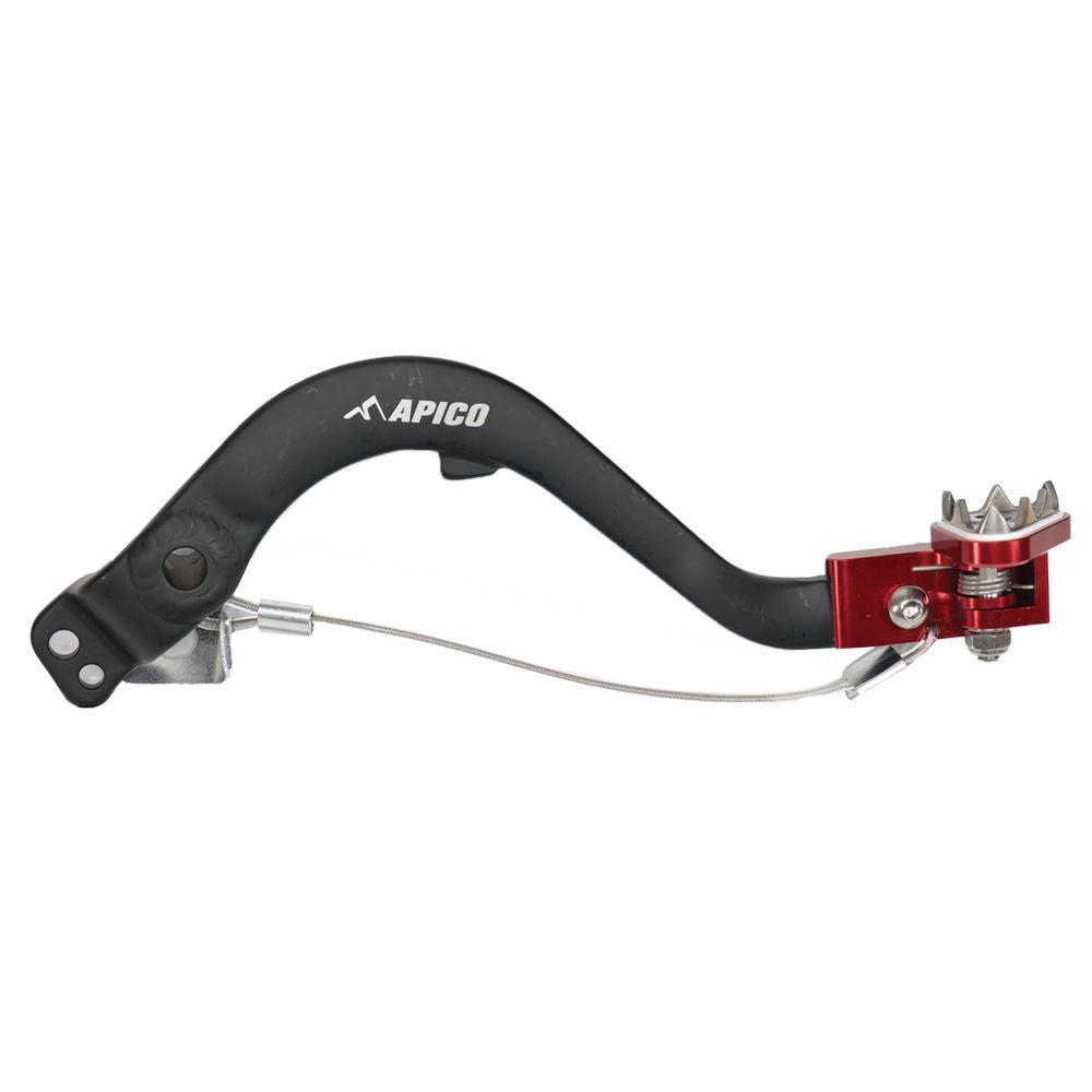 BPF133 BLACK/RED - Apico Forged Brake Pedal For Honda CRF250L 2012-2020 Black/Red