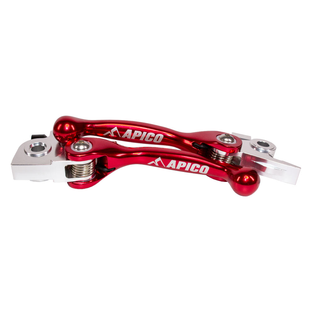 LEFLEXI SET KTM7 RD - Apico Set Of Flexi Levers For KTM SXF/EXC/EXC-F 250/350/450/500 2014-2023, SX 125/150 2016-2023 Red