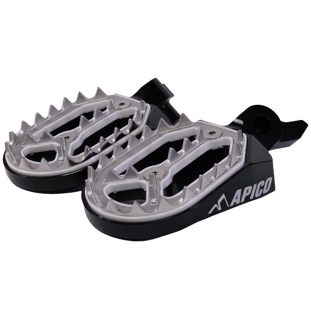 FPP PRO YZF 23 BLK - Apico Pro Bite Foot Pegs For Yamaha YZF250 2024-2025, YZF450 2023-2025, YZF450X/WRF450 2024-2025 Black