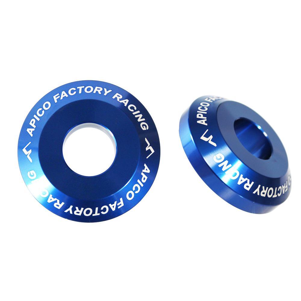 Apico Blue Wsr Yam 2 Bu Pro - Rear Pro Wheel Spacers For Yamaha Yz 125/250 2003-2025, Yzf 250/450 2003-2008, Wrf 250/450 2006-2023