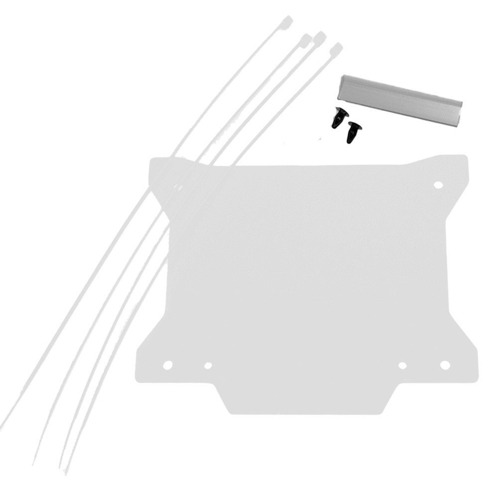 Apico White Tbnoplate 19 Wh - Front Number Board Plastic With Window New X Shape