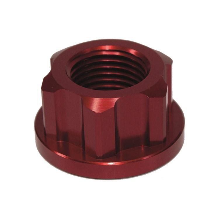 AXNUT R1 HON RD - Apico Axle Nut Rear M16 X 1.5 For Honda CRF250L & CRF250F 2013-2023, CRF300L 2021-2023 Red