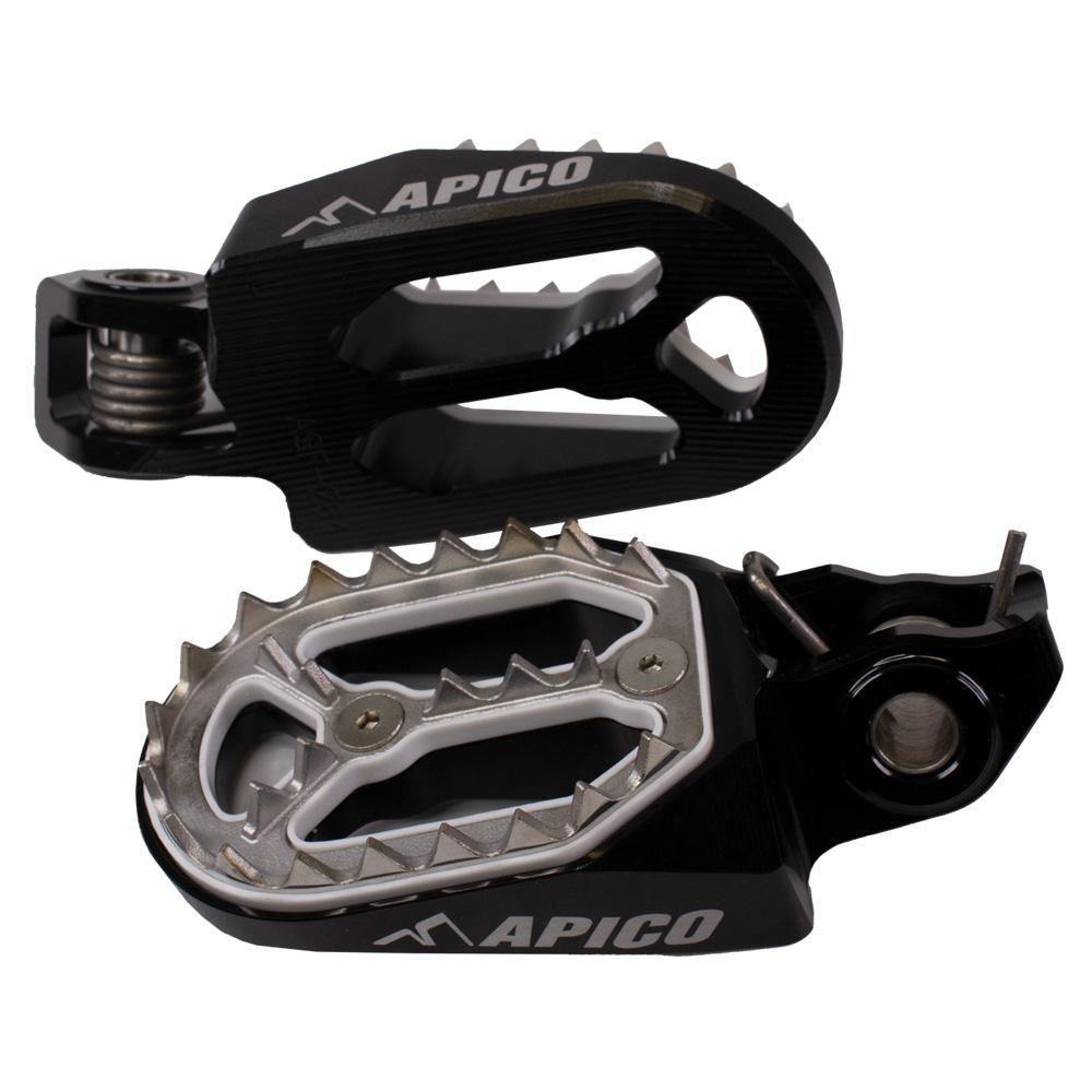 Apico Black Fpp Pro Stark Bk - Pro Bite Foot Pegs For Stark Varg 2023-2025
