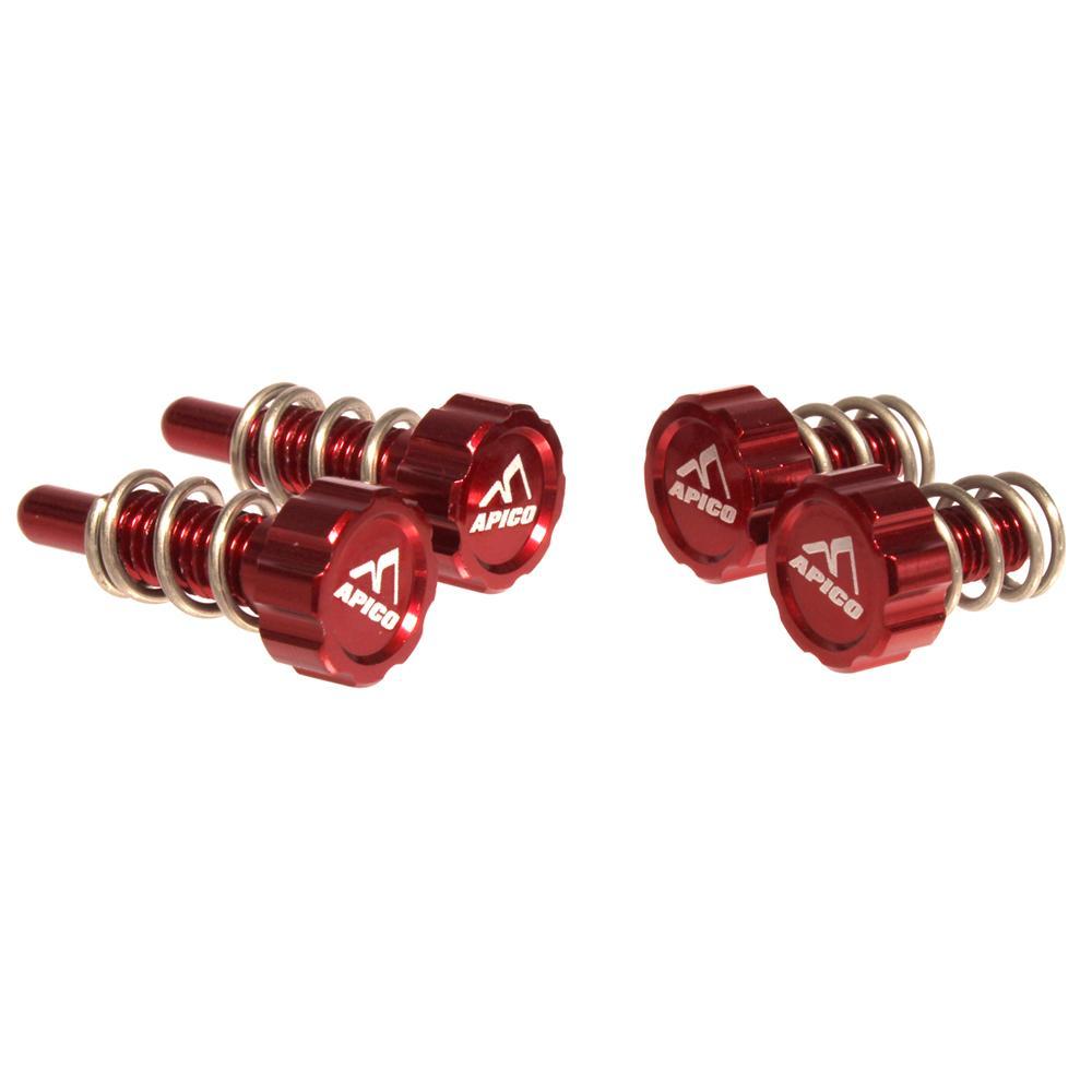 Apico Red At Lever Adj Set 2 Rd - Brake & Clutch Master Cylinder Adjuster Set 2 Ajp & Braktec For Montesa