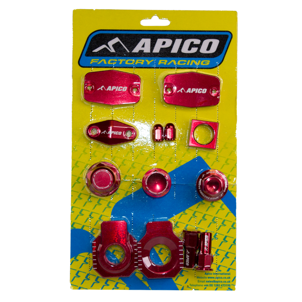 Apico Red Abp Gas 1 Rd - Braktec Factory Bling Pack For Gas Gas Ec 250/300 & Ec 250/350F2021-2023, Husqvarna Te/Fe125-501 2022-2023