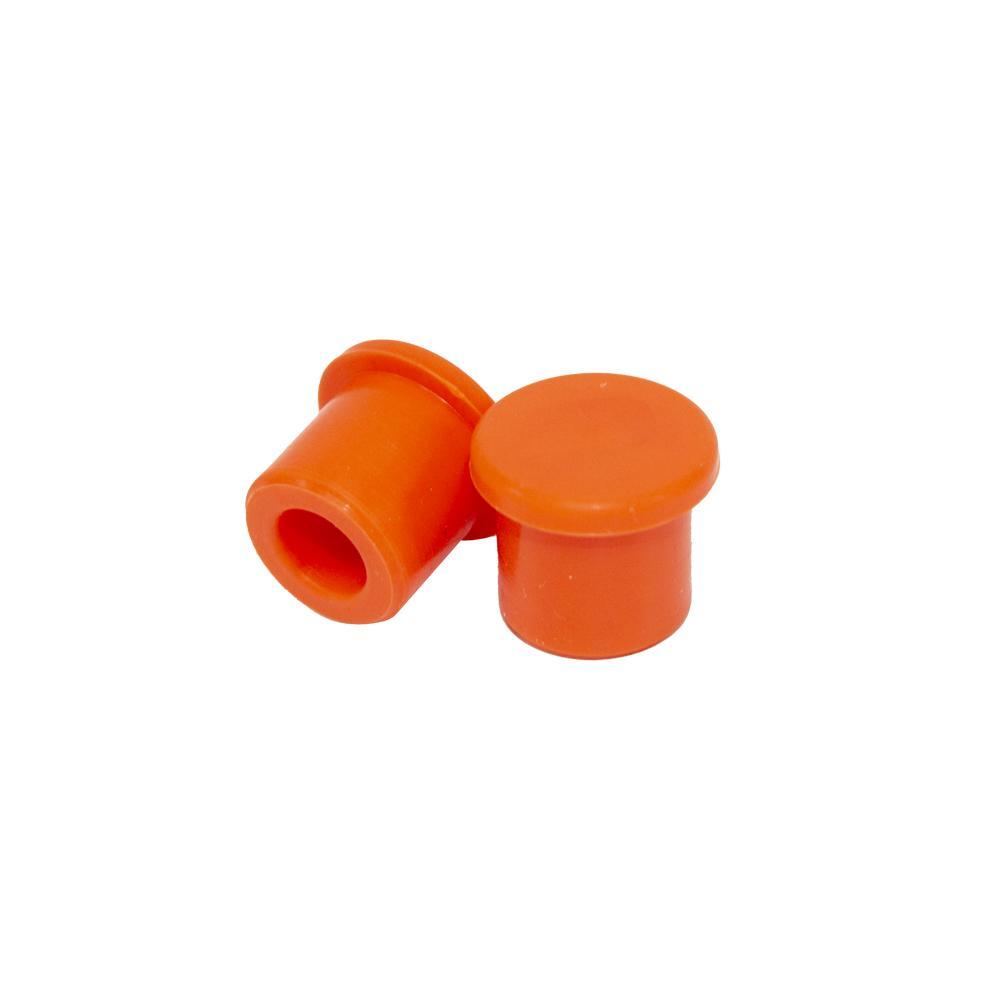 AT VC OR - Apico Silicone Push On Trials Valve Caps - Set Of 2 Orange