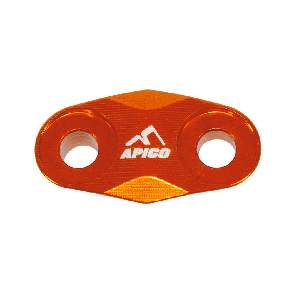 BHC KTM 1 ORA - Apico Brake Hose Clamp For KTM SX 60/65 & Husqvarna TC50/65 & Gas Gas MC 50/65 2019-2025 Orange