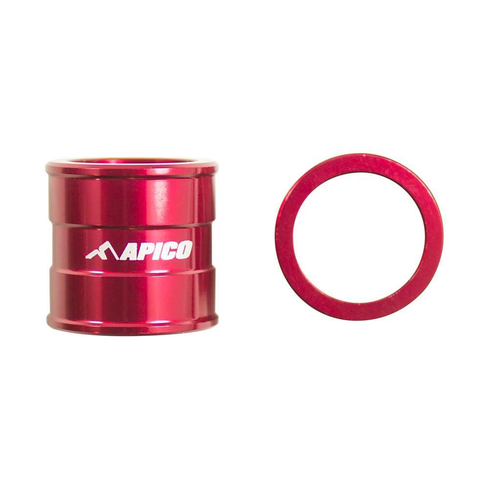 WSF HON 1 - Apico Front Wheel Spacers For Honda CR 125/250 2002-2007, CRF 250/450R 2002-2023, CRF 250/450RX 2017-2023 Red