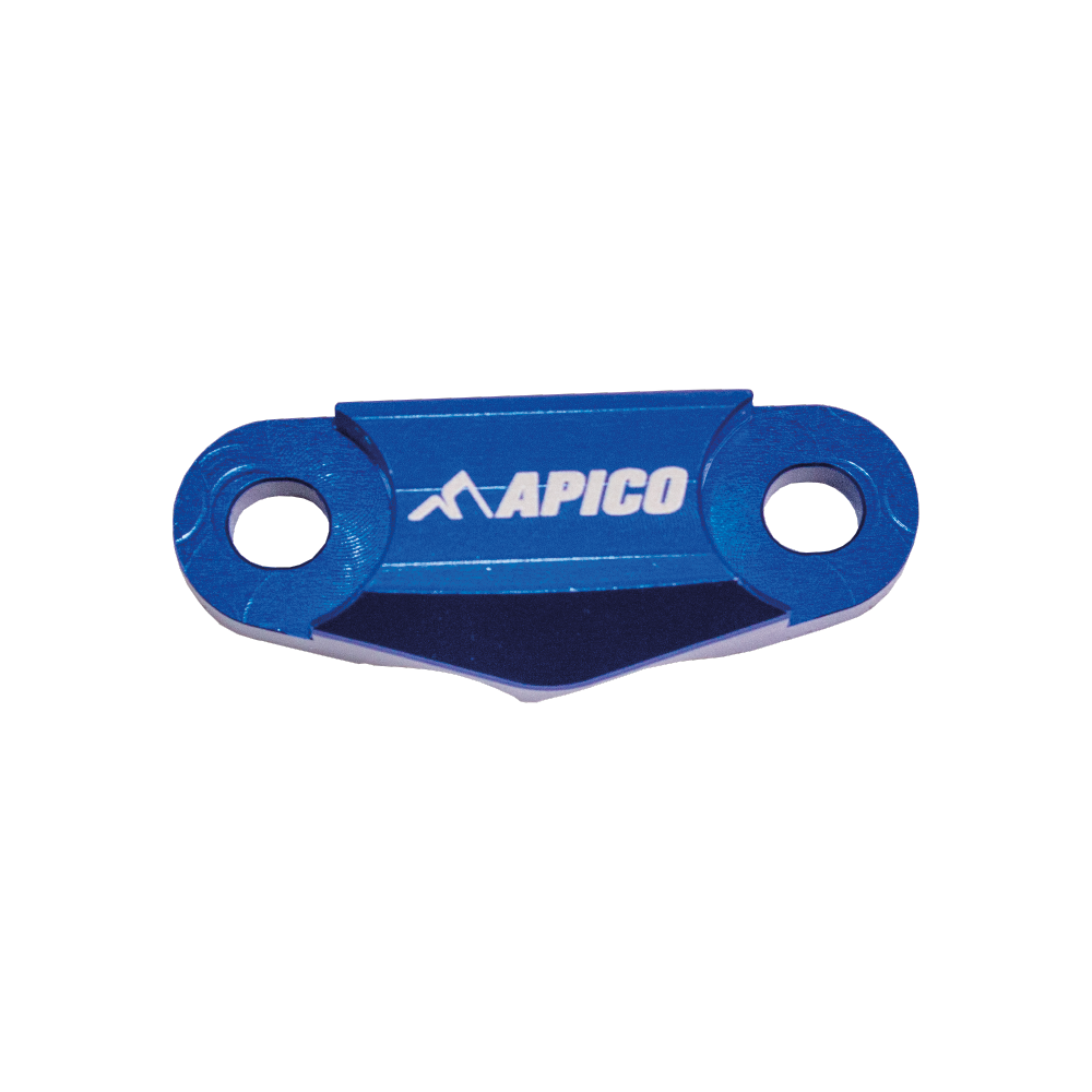 BHC YAM1 BLU - Apico Brake Hose Clamp For Yamaha WRF250 2020-2023, WRF450 2019-2023 Blue