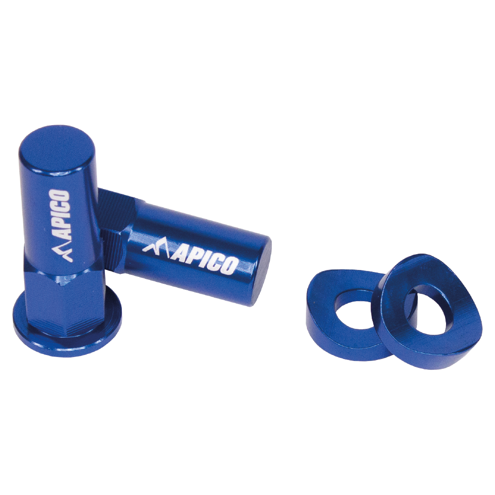 Apico Blue Rim Lock Nut Alu Bu - Aluminium Rim Lock Nut & Washer Set